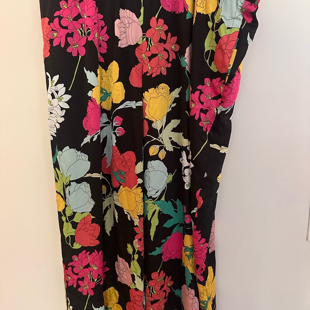 Roaman's Elegant Black floral pants